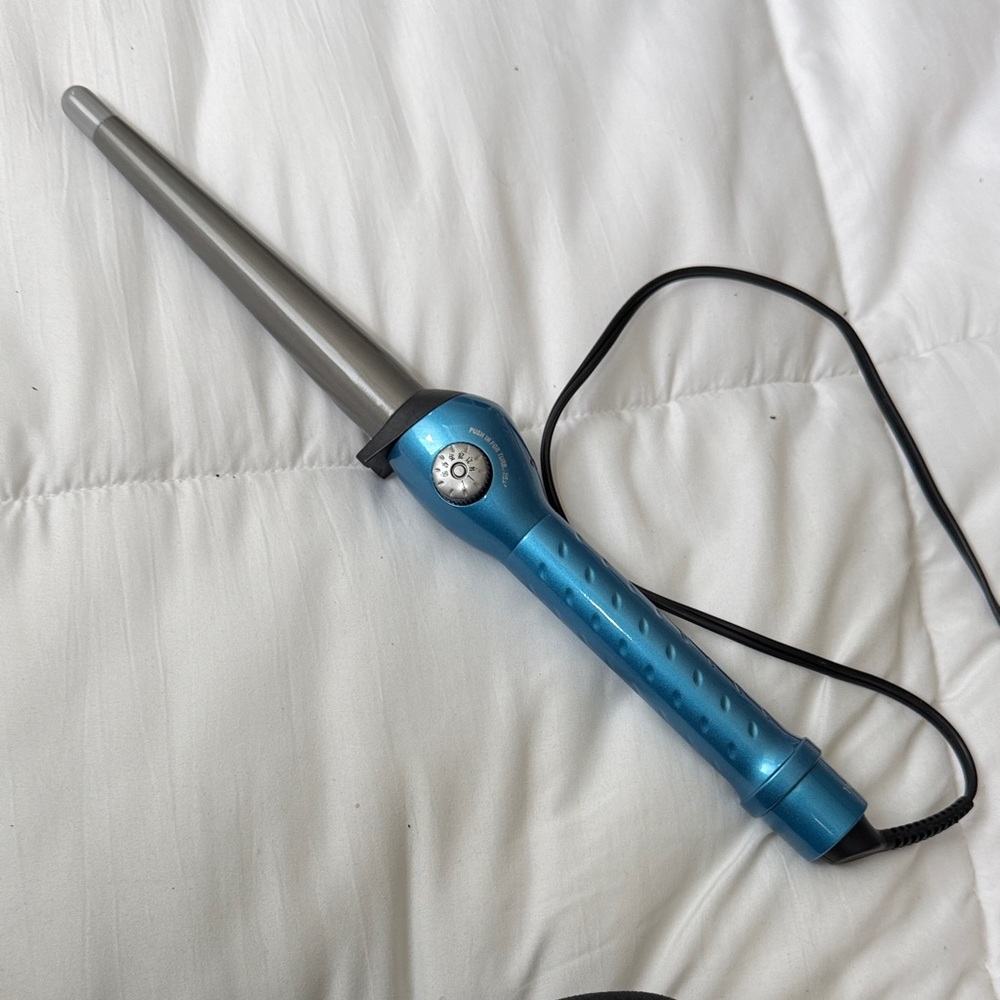 Blue and Silver Curling Wand - Picture 2 of 5